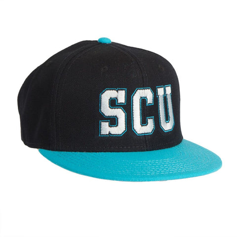 Hat - SCU Varsity - Black/Aqua