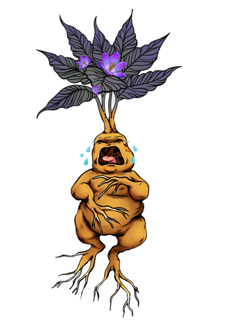 Crying Mandrake Root - Sticker