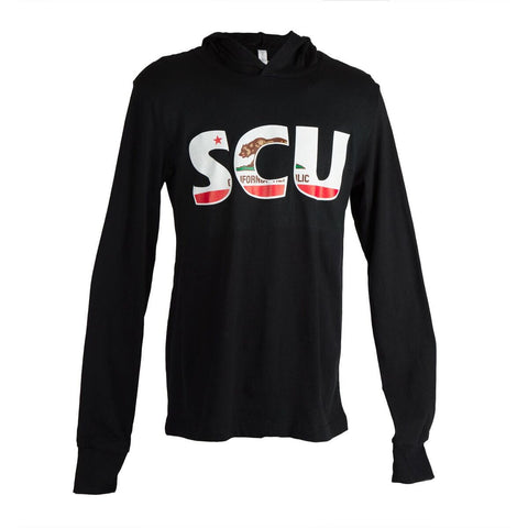 Long Sleeve Hooded Tee "Locals Only" SCU - black